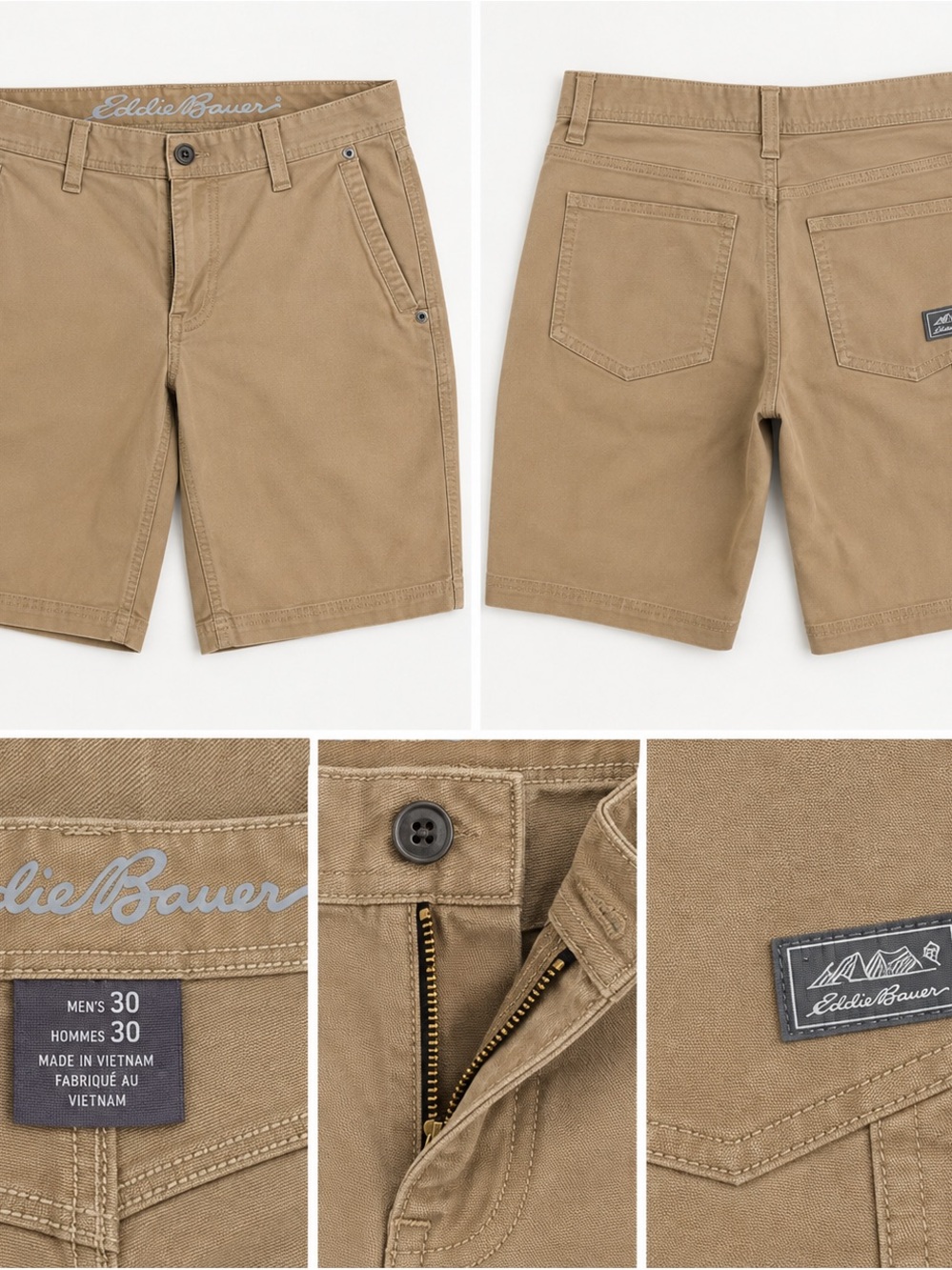 Eddie Bauer Men’s Khaki Utility Shorts